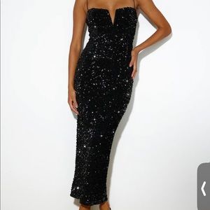 Hello Molly Black Sequined Dress